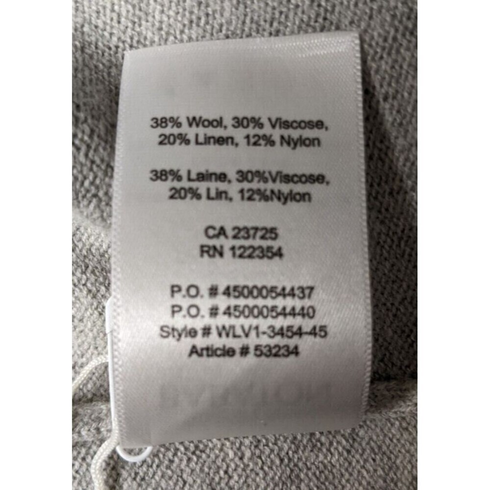 Super Cute BABATON x ARITZIA Baylor Linen Wool Drape Gray Sweater Size XXS/XS - Picture 10 of 10
